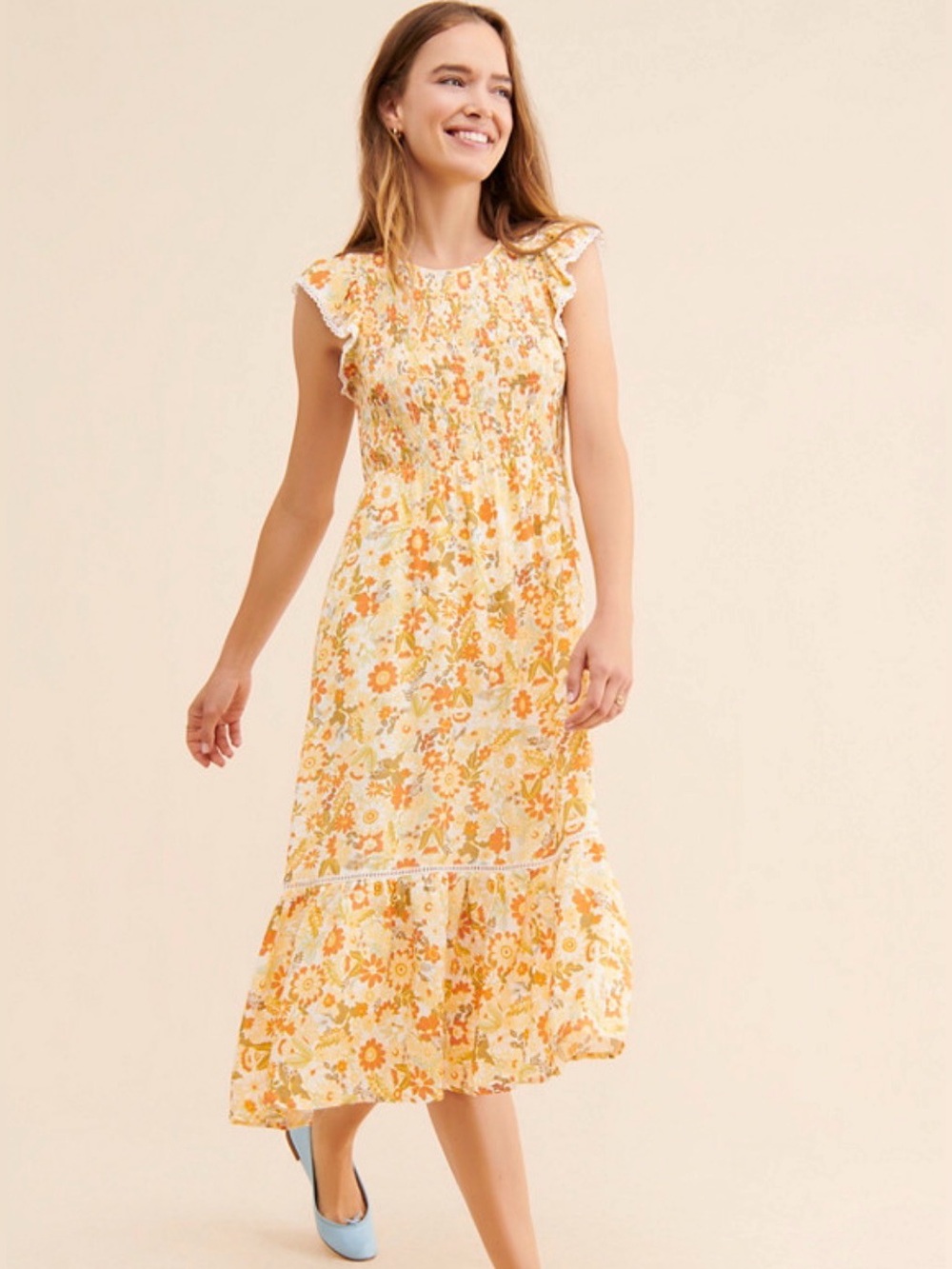 Lost & Wander Rose Claire MIDI Dress
